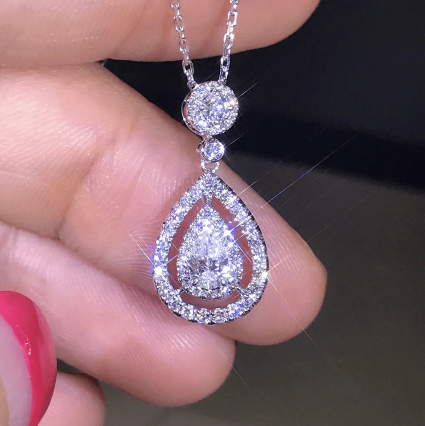 Charlotte Teardrop Pendant Necklace