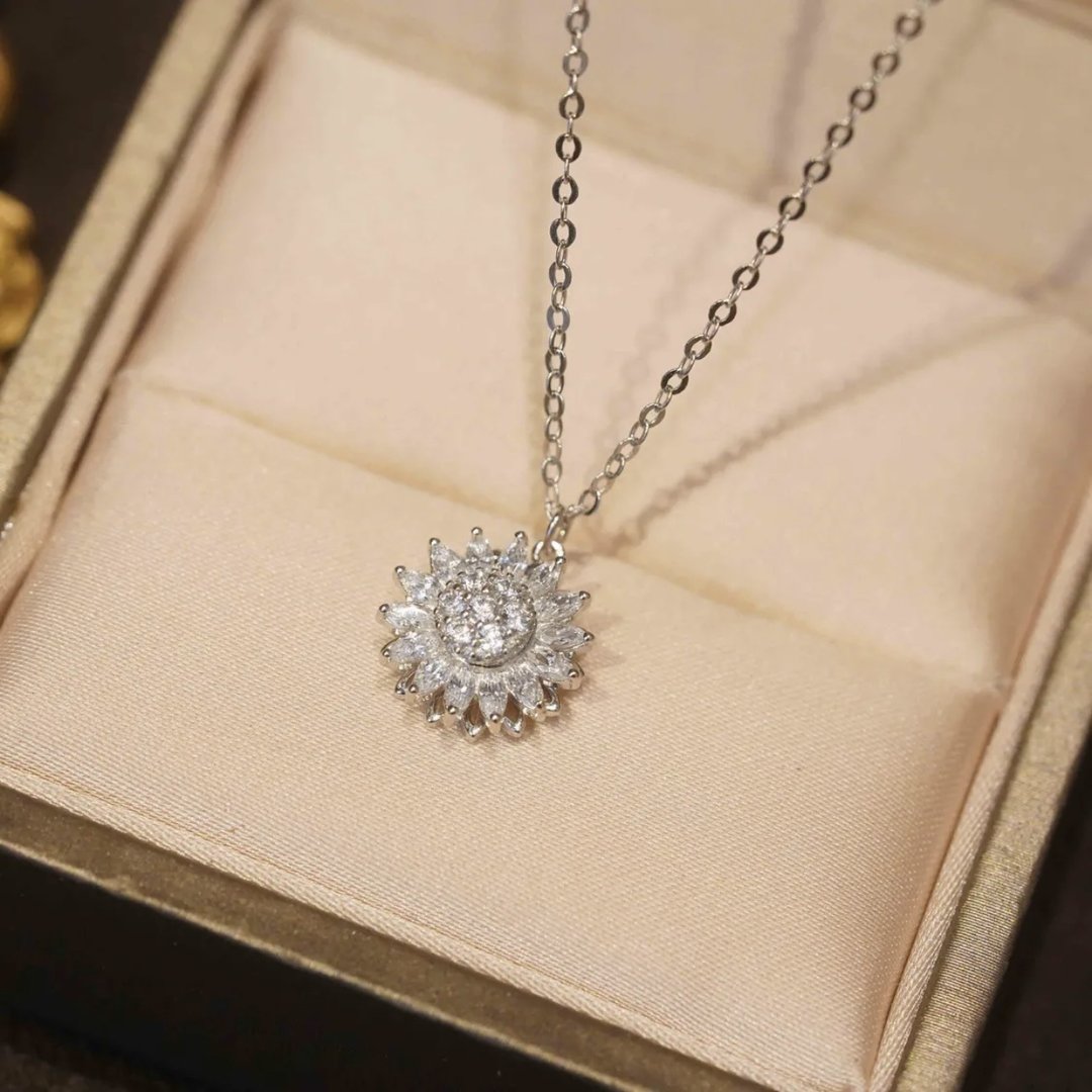 Rotating Sunflower Necklace