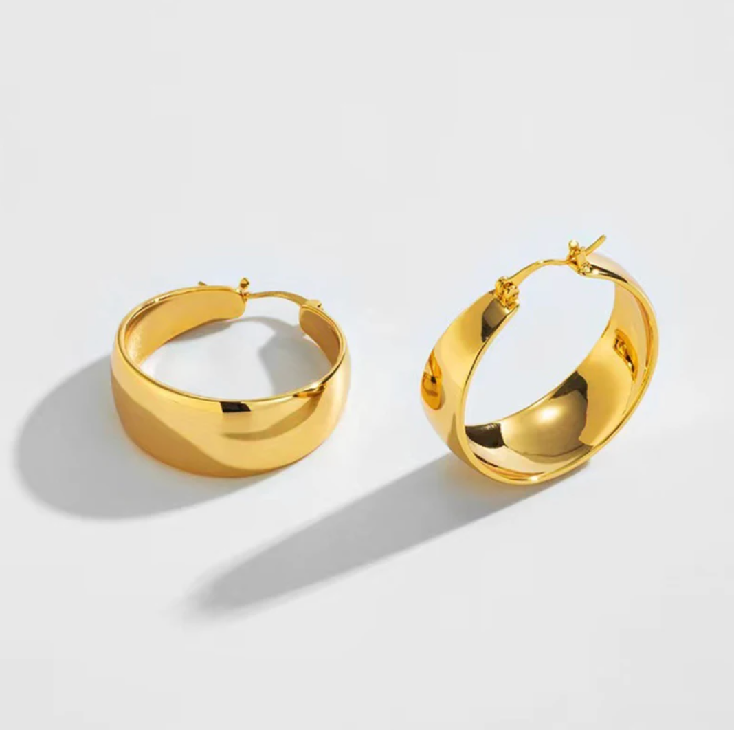 18K Gold Plated Party Hoops