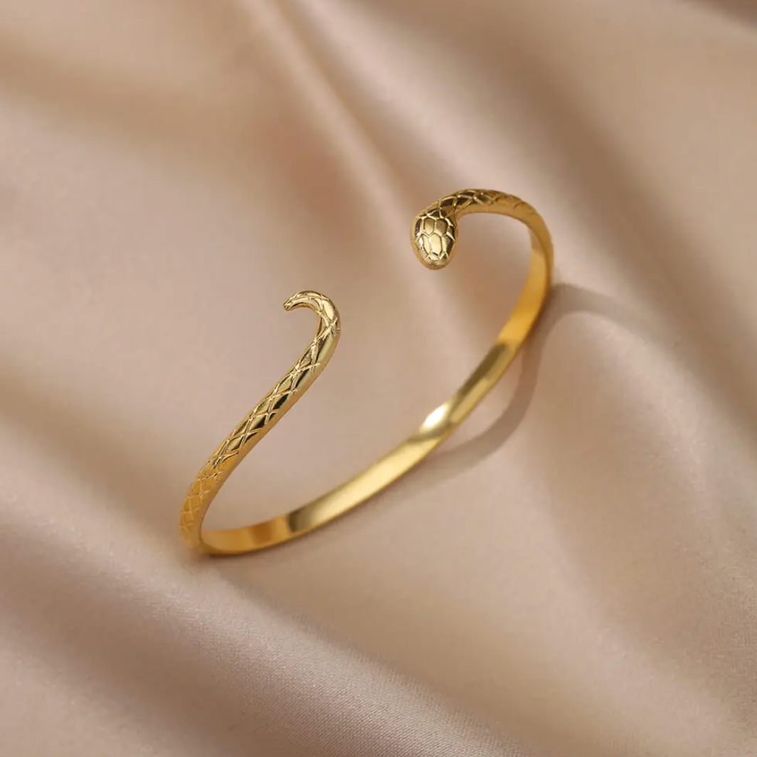 18K Gold Plated Snake Bracelet