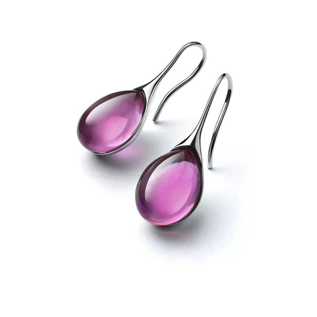 Gold and Silver Crystal Drop Earrings
