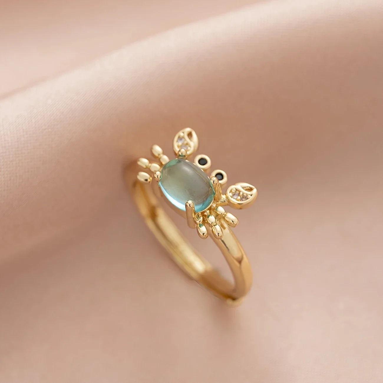 Elegant Adjustable Crab Ring