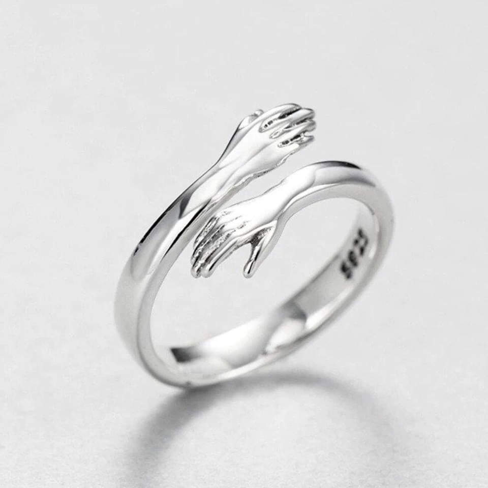 Adjustable Embrace Silver Ring