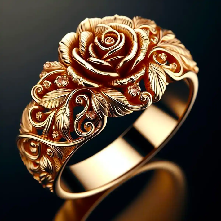 Flower Gold Ring