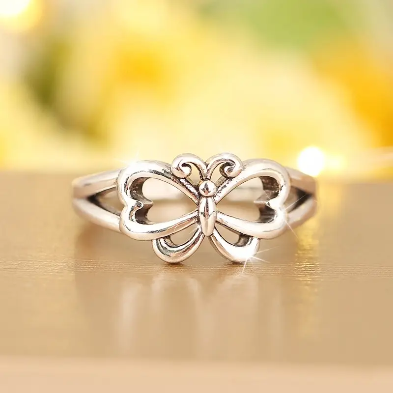 Butterfly Silvered Ring