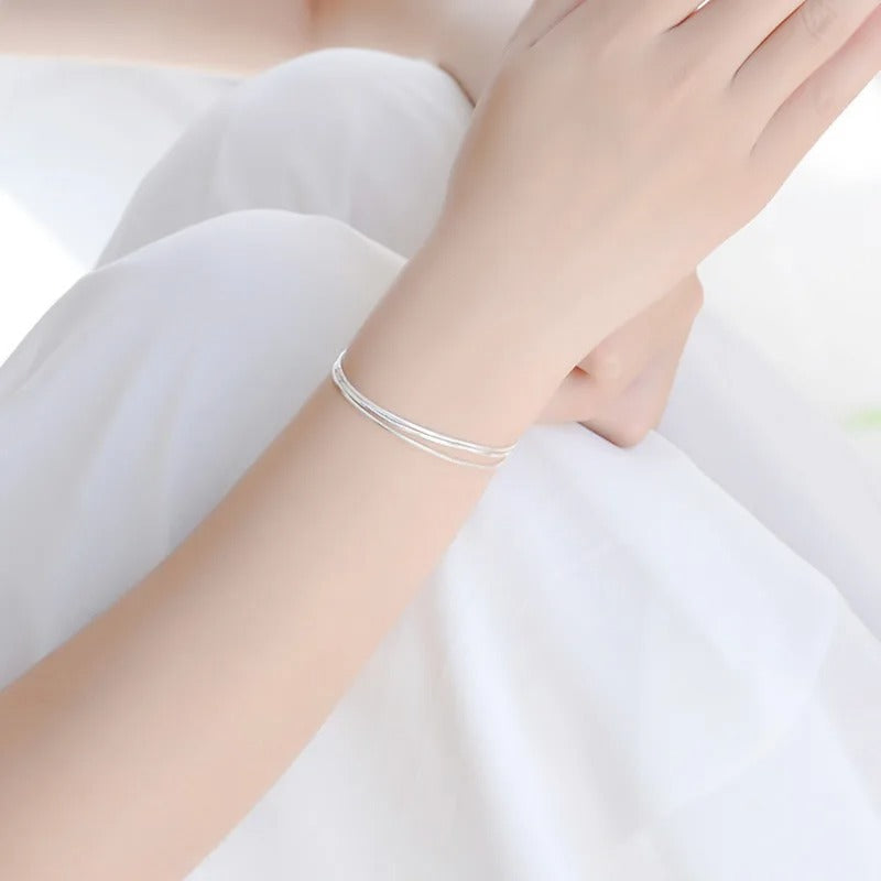 Thin and Elegant 925 Silver Bracelet