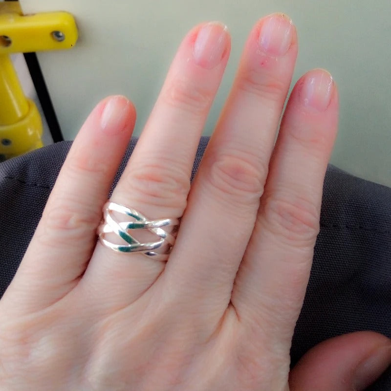 925 Silver Braided Design Ring