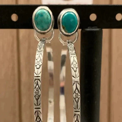 Vintage Boho Onyx Earrings