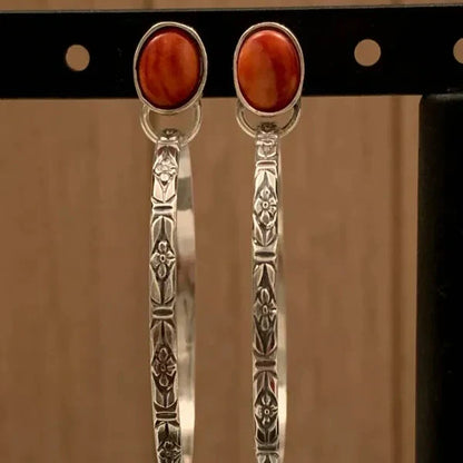 Vintage Boho Onyx Earrings