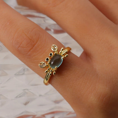 Elegant Adjustable Crab Ring