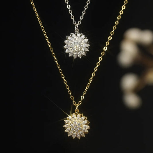 Rotating Sunflower Necklace