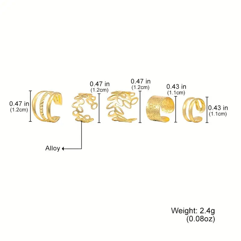Y2K Hip Hop Style Earring Set