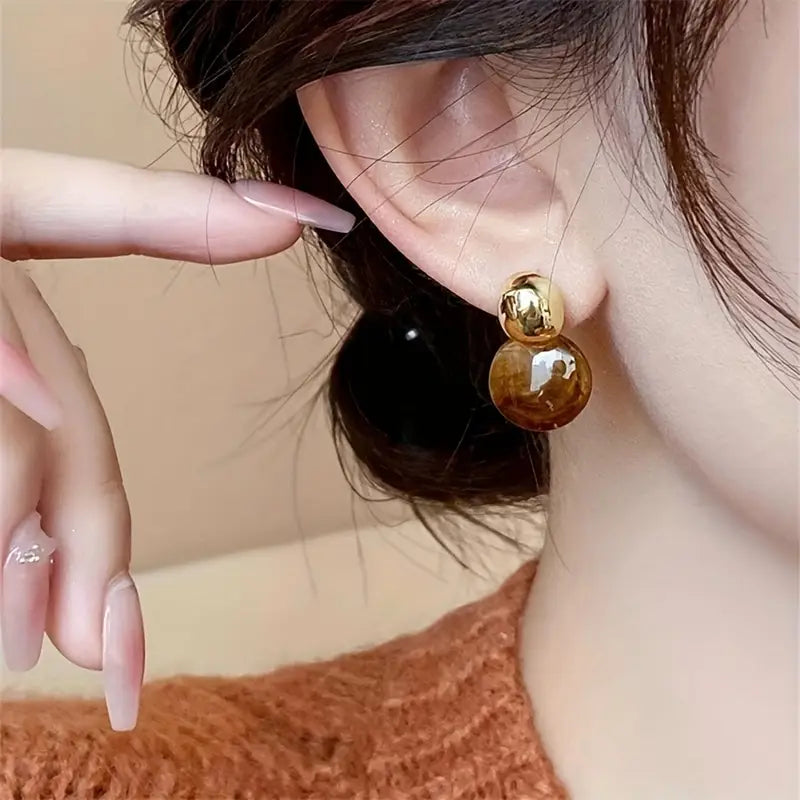 AurÃ©lie Amber Drop Earrings | Gold