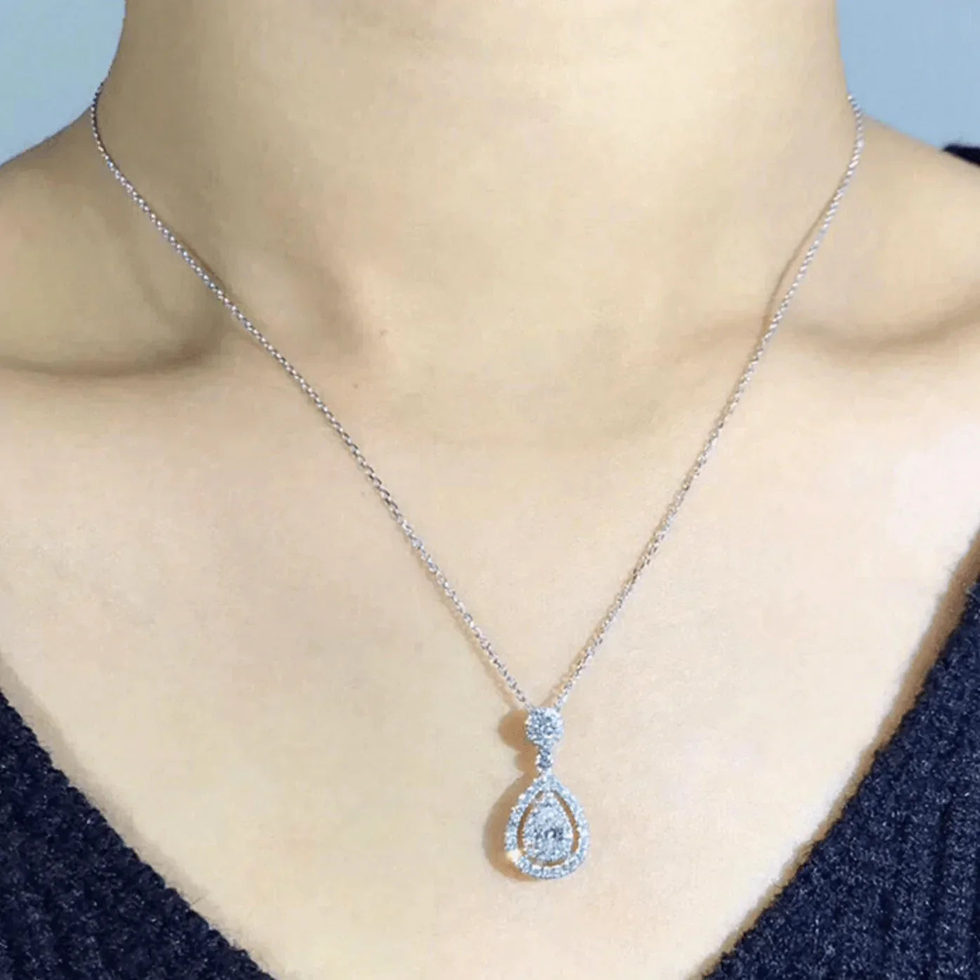 Charlotte Teardrop Pendant Necklace