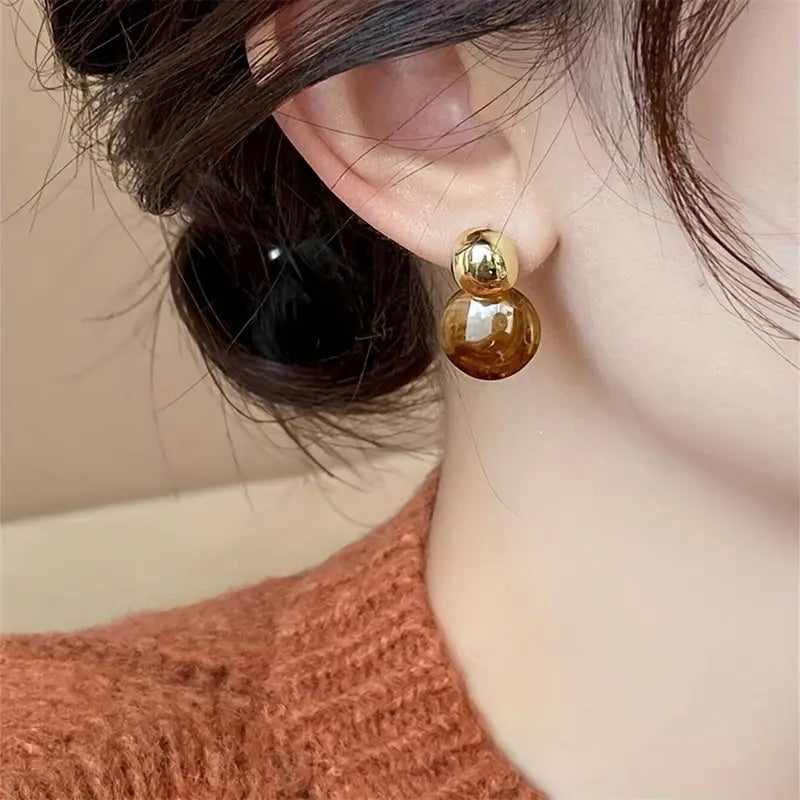AurÃ©lie Amber Drop Earrings | Gold