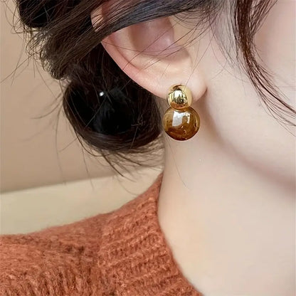 AurÃ©lie Amber Drop Earrings | Gold