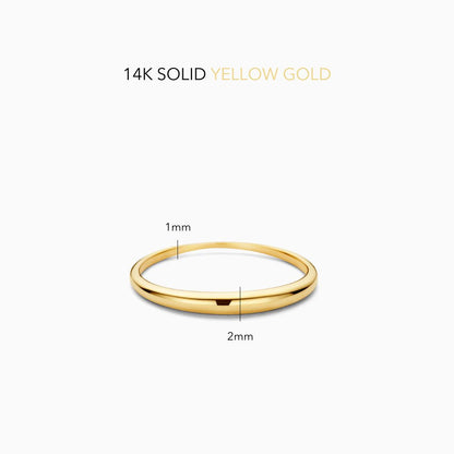 Slim Dome Ring | Gold