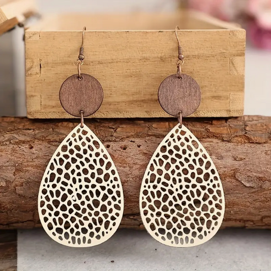 Vintage Leather Hanging Earrings