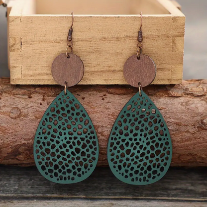 Vintage Leather Hanging Earrings
