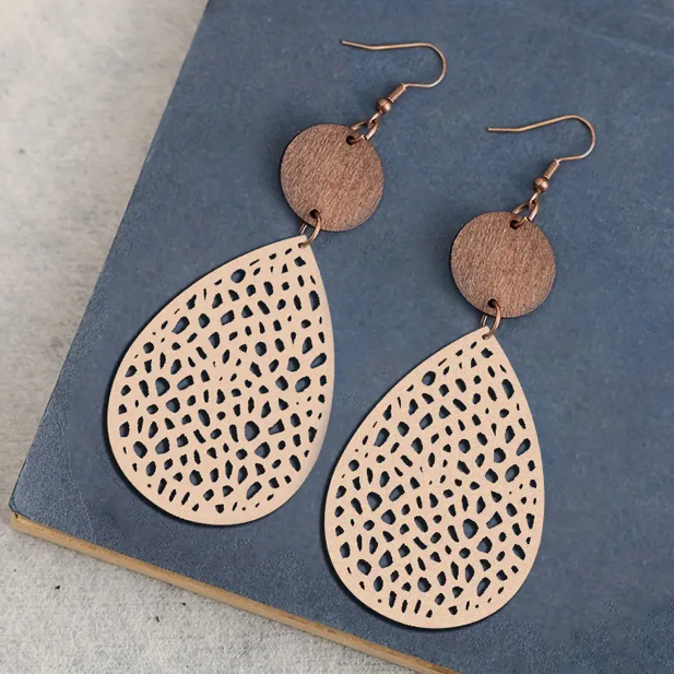 Vintage Leather Hanging Earrings