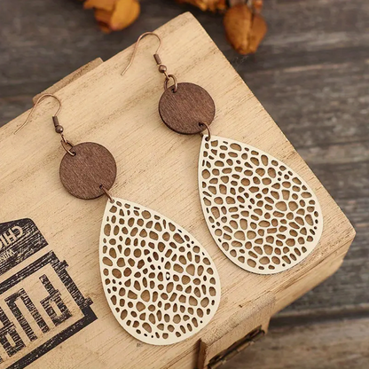 Vintage Leather Hanging Earrings