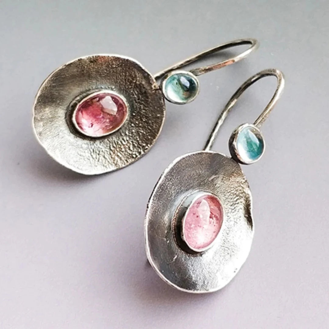 Vintage Two-Tone Silver Earrings