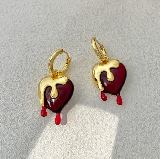 Small 18K Gold Plated Cherry-Shaped Earrings