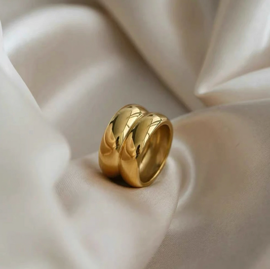 Classic Double 18K Gold Plated Ring