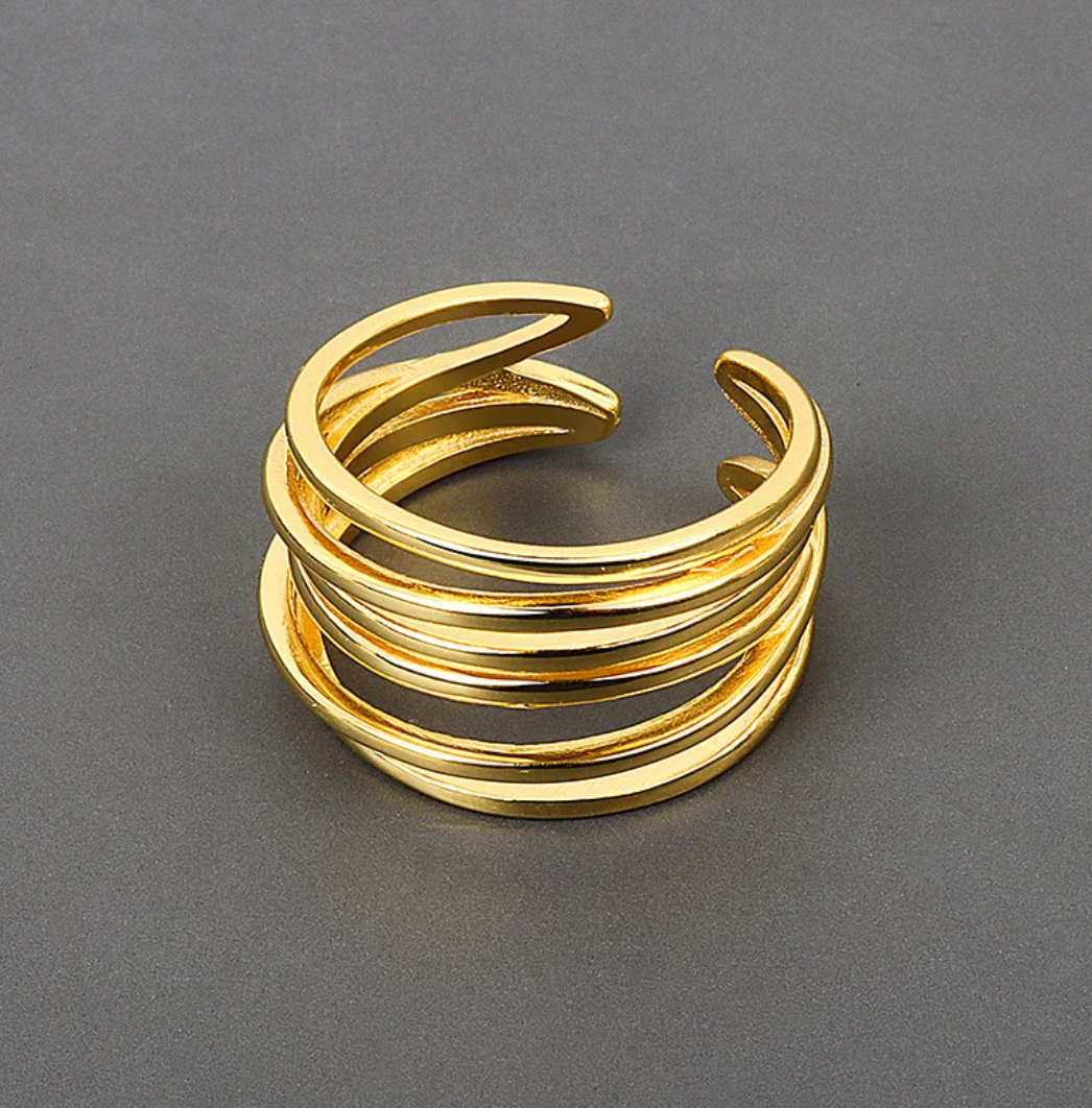 18K Gold Plated Forest Ring