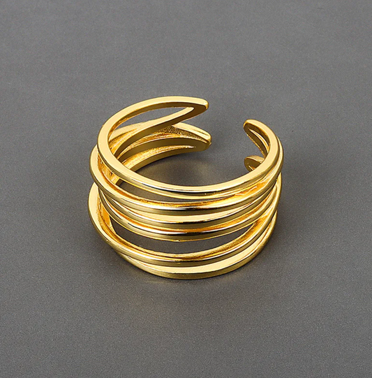 18K Gold Plated Forest Ring