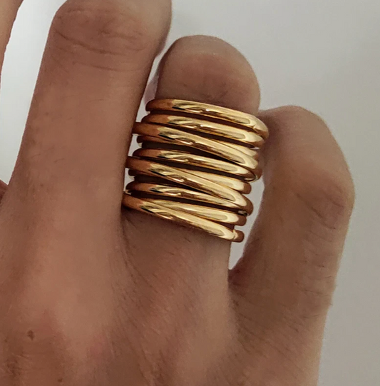 18K Gold Plated Roman Style Ring