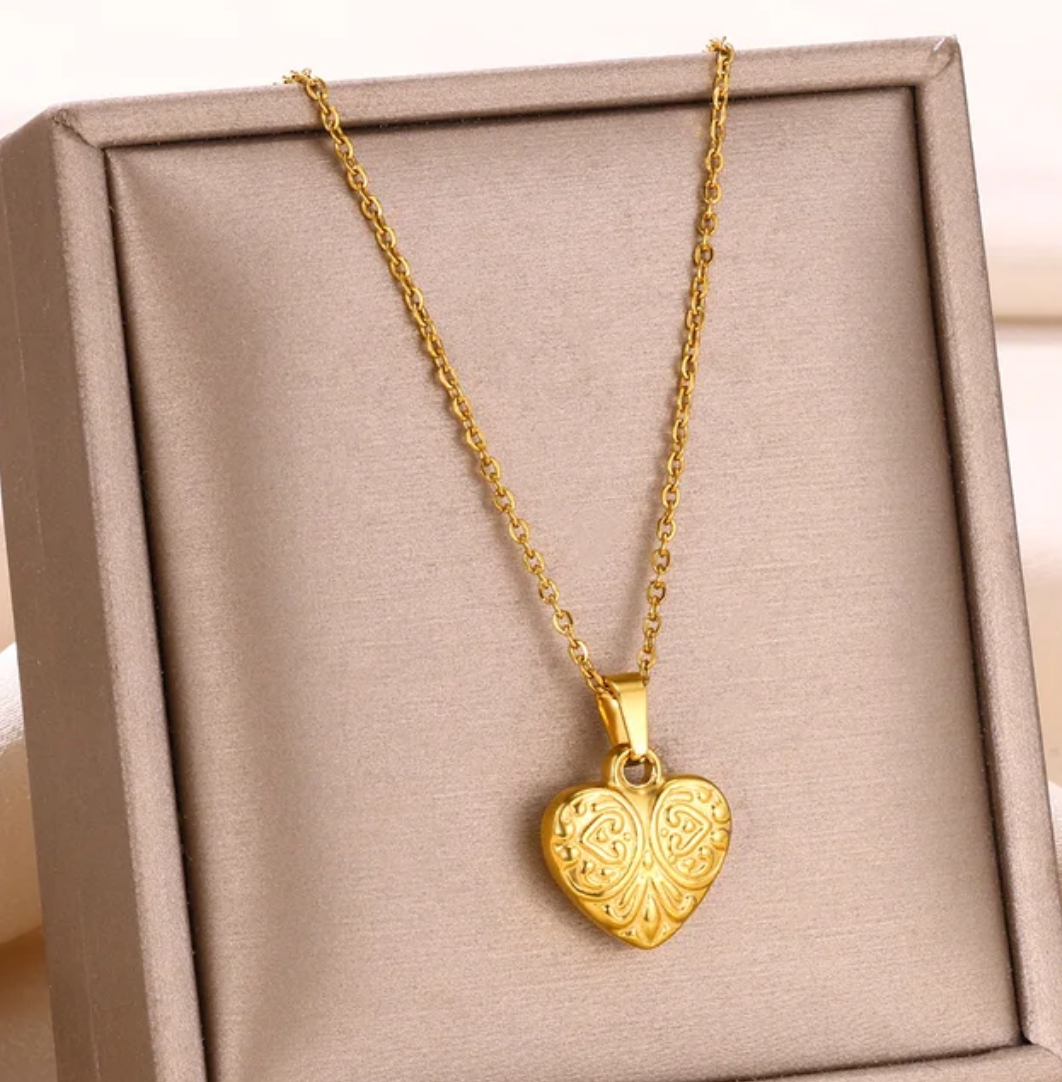 18K Gold Plated Maya Heart Necklace