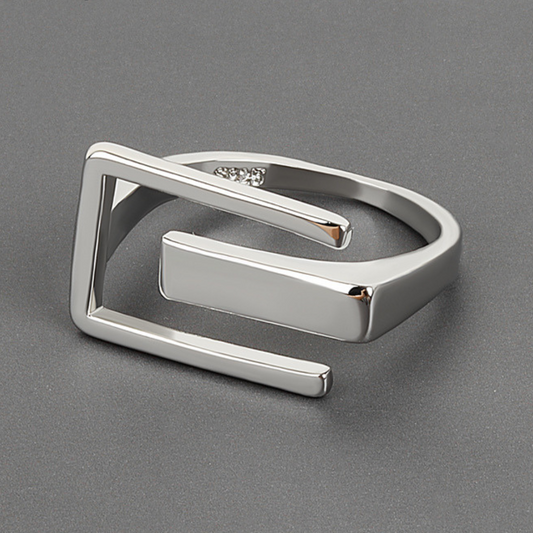 Modernist Adjustable 925 Silver Ring