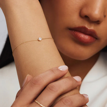 Clea Stone Bracelet | White Gold