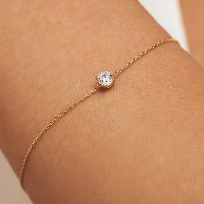 Clea Stone Bracelet | White Gold