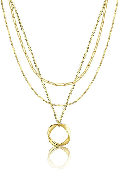 Carmen - Vintage Necklace with Chain and Gold Plated Pendant