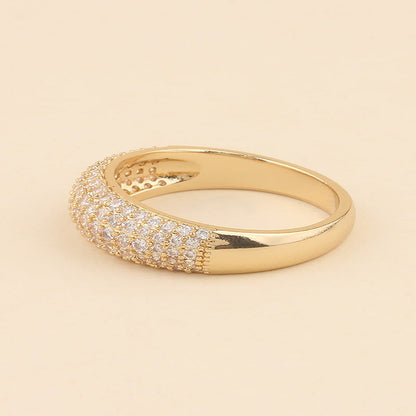 Gold Crystal Dome Ring