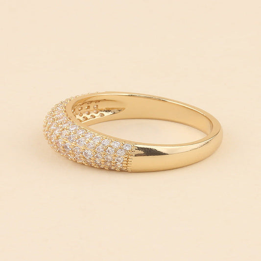 Gold Crystal Dome Ring
