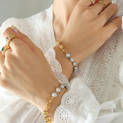 Regalia Gold Pearl Bracelet