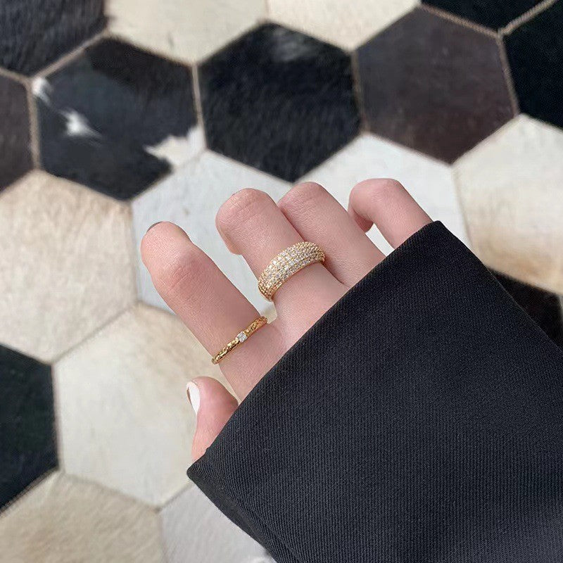 Gold Crystal Dome Ring