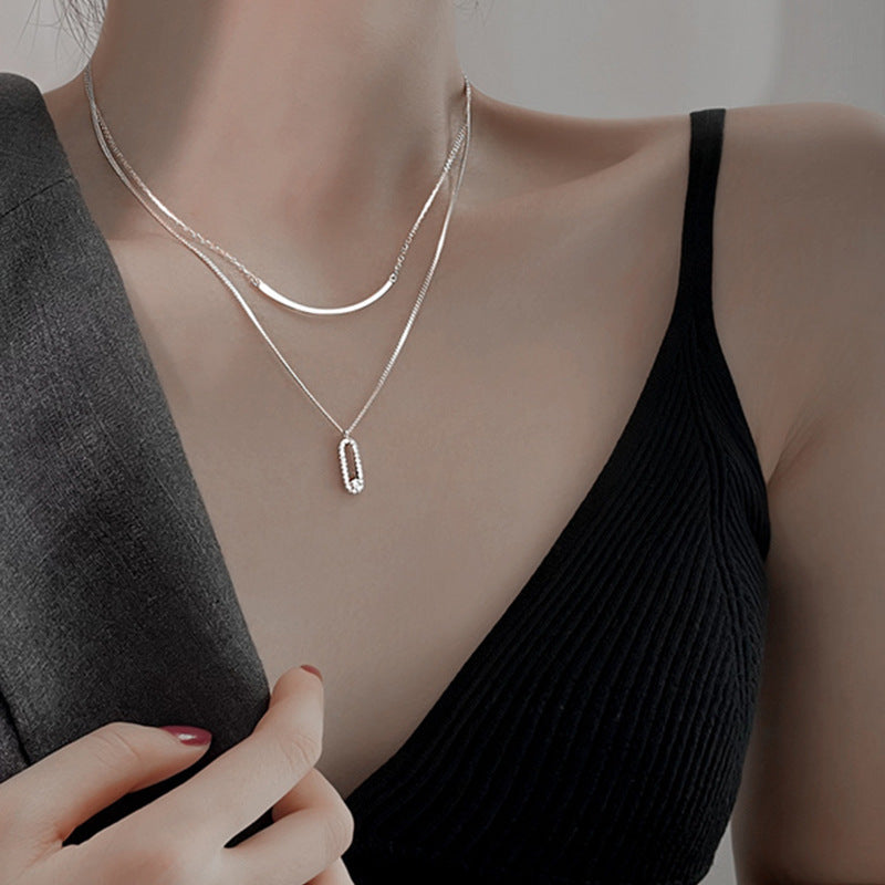 Gia Overlapping Crystal Necklace