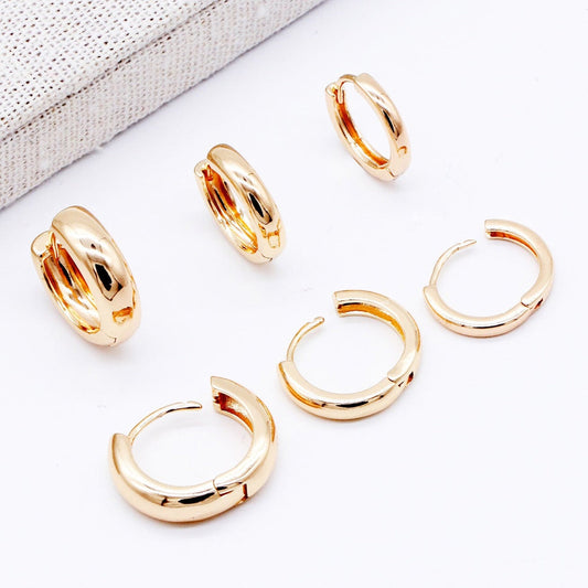 Aurelia Hugging Gold Hoop Earrings