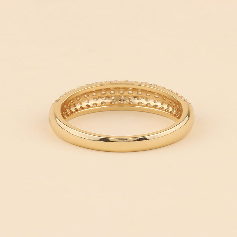 Gold Crystal Dome Ring