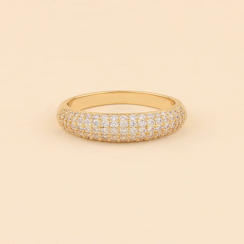 Gold Crystal Dome Ring