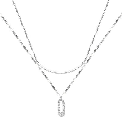 Gia Overlapping Crystal Necklace