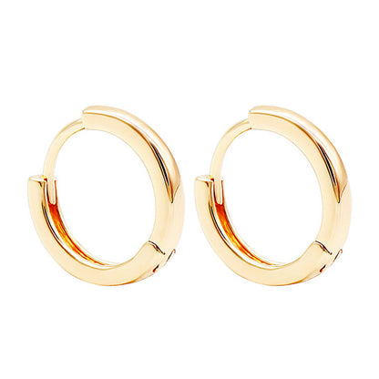 Aurelia Hugging Gold Hoop Earrings