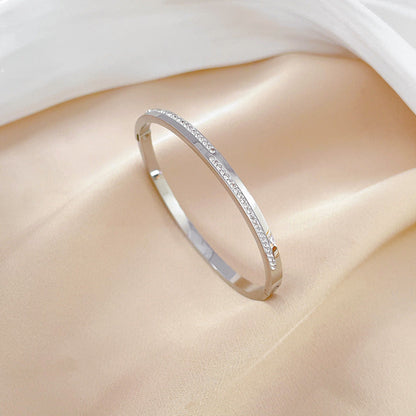 Aera Rigid Gold Crystal Bracelet