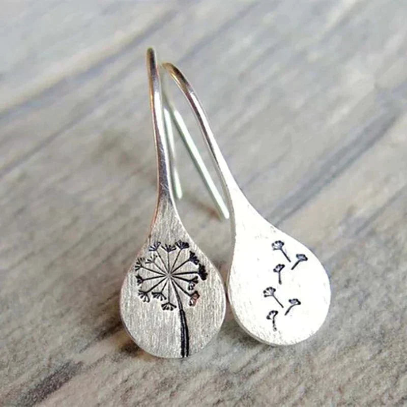 Vintage Flower Earrings in 925 Silver