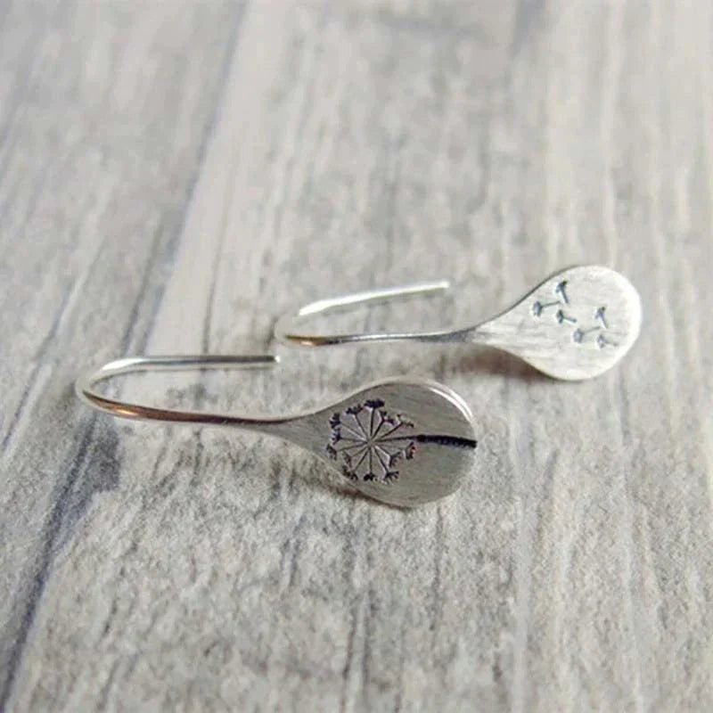 Vintage Flower Earrings in 925 Silver