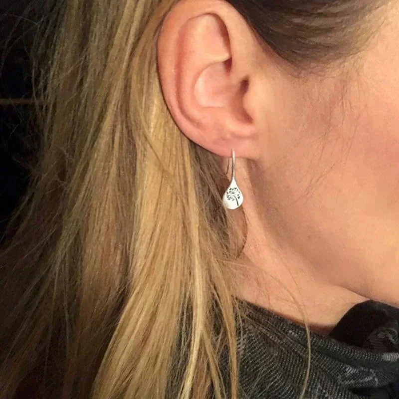 Vintage Flower Earrings in 925 Silver